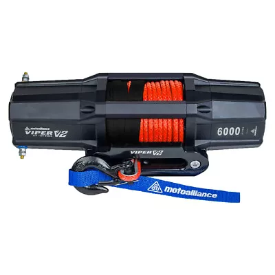 VIPER V2 6000lb UTV Winch Kit W/ 60 Feet Orange AmSteel-BLUE Synthetic Rope • $459.99