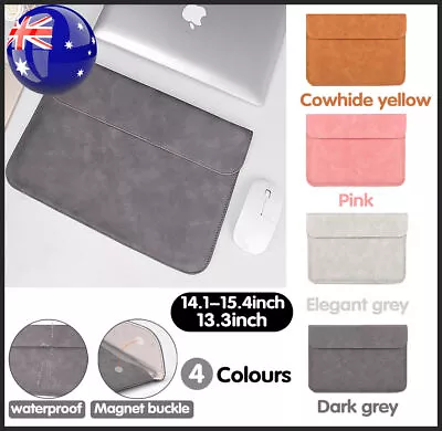 13 -15.4  Pouch Laptop Bag Cover Leather Sleeve Case MacBook Air Pro Dell Retina • $16.55