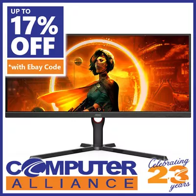 34  AOC U34G3XM/EU 144Hz UWQHD 1ms FreeSync VA Gaming Monitor • $459