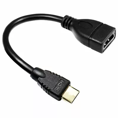 Mini HDMI Compatible Male To HDMI-compatible Female Converter Adapter Cable Cord • $6.99