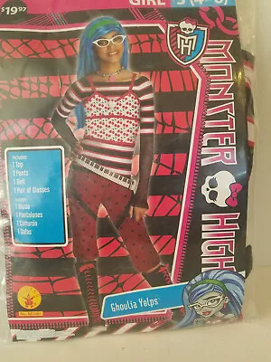 RUBIES #881361 Monster High Ghoulia Yelps Costume Girl Size SMALL (4-6) • $29.99
