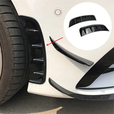 $16.10 • Buy Glossy Black Car Side Fender Flares Wheel Arch Extension Wing Protector Cover 2x
