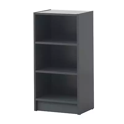 Small 3 Tier Cube Bookcase Display Shelving Storage Unit Furniture Dark Grey • £21.99