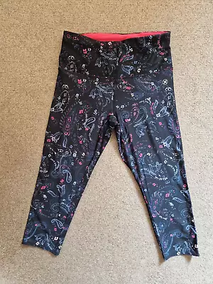 NEXT Sport Performance Wear Black & Pink 3/4  Leggings Size 8 • £5