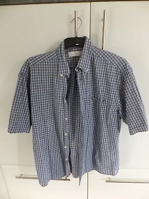 Mens Marks & Spencer Short Sleeve Pilot Shirt -M Medium - 100% Cotton - FREE P&P • £7.45