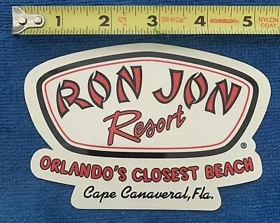 Ron Jon Surf Shop Cape Canaveral Florida Clear Red Vintage Surfing Sticker • $5