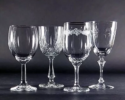 Vintage Water Goblets Mismatched Wine Glasses Set Of 4 - More Available! • $32.99