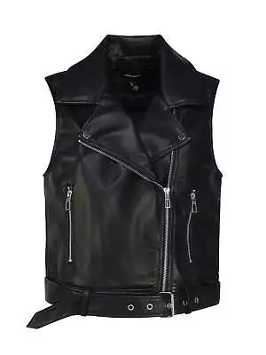 Vero Moda Biker Style Eco-leather Vest • $74.83