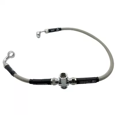 S/S Braided Front Right Lower Brake Hose; 34 32 7 654 203 / Venhill • $102.85