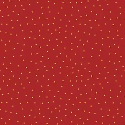 Red With Yellow Dots 44  Fabric 27775-R Steampunk Halloween 100% Cotton • $3.88