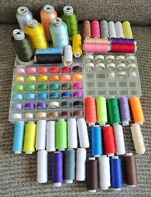 £10.50 • Buy Job Lot Of Pre Wound Bobbins And Threads For Sewing Machines And Overlockers