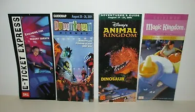 Disney World Asst Info Brochure Lot/4 Animal Kingdom E-ticket Express  More • $3.99