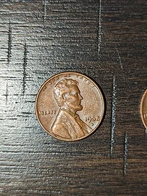 1968 D Lincoln Penny With Error On Top Rim And  L  In Liberty On Edge • $1.99