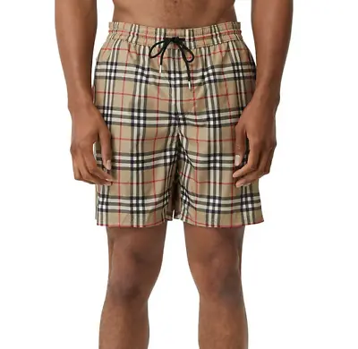 Burberry Men Guildes Vintage Check Swim Shorts Trunks Beige Camel Size Small NWT • $379.99