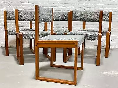 Mid Century MODERN Teak DANISH Dining CHAIRS Set Of 6 • $2650