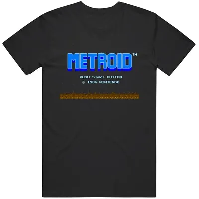 Retro Classic Video Game Fan Metroid Start Screen T Shirt • $18.99