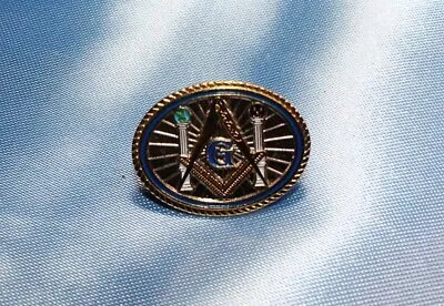 Vintage Masonic MASONS Tie Tack Lapel Pin 1  X .70  • $9.99