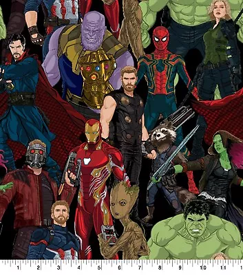 $8.99 • Buy MARVEL COMIC’S AVENGERS END GAME 100% COTTON FABRIC Sold By The Yard 