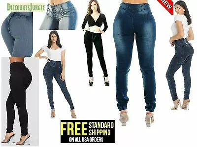 Colombian Design High Waist Butt Lift Levanta Cola Skinny Jeans  • $28.95