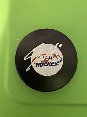 Joseph Woll Autograph Signed Toronto Maple Leafs Inglasco Logo Puck - USA Hockey • $24.98