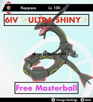 $1.95 • Buy -Pokemon Sword And Shield- ✨Ultra Shiny✨ 6IV Legendary Rayquaza FAST DELIVERY 