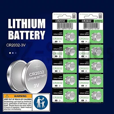 10 X CR2032 LITHIUM CELL Button BATTERY BATTERIES • $4.95