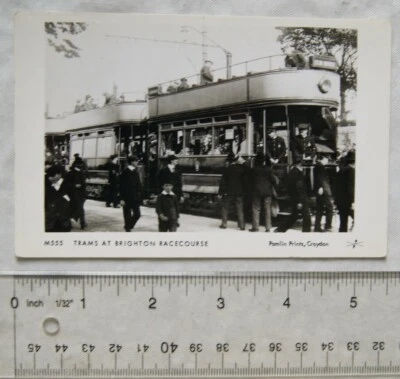 £3 • Buy 1960/70s Postcard Trams At Brighton Racecourse