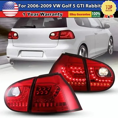 $180.99 • Buy LED Tail Lights For 2006 2007 2008 2009 Volkswagen VW GTI Rabbit Golf MK5 Pair