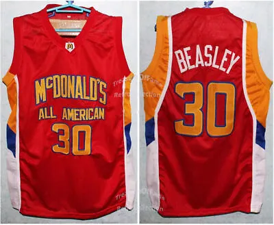 07's Michael Beasley #30 McDonald's Basketball Jeresy All Sewn Red Custom • $39