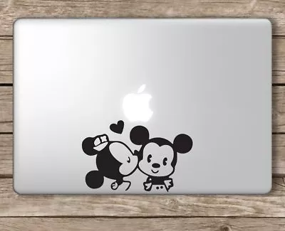 Minnie Kissing Mickey Mouse Disney - Apple Macbook Laptop Vinyl Sticker Decal • $8.50