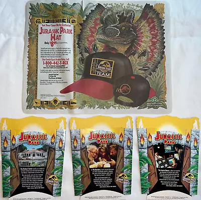 JURASSIC PARK/McDonald’s Complete Set Of 3 Fry Boxes And Placemat - BRAND NEW!! • $4.99