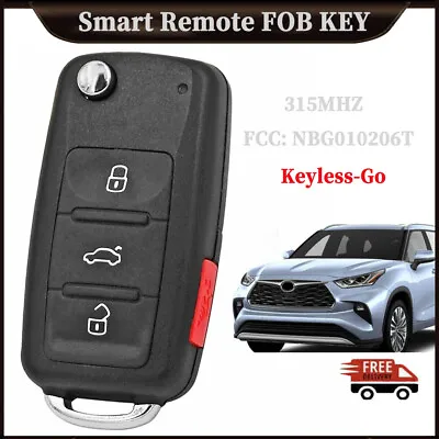 NBG010206T Keyless-Go For Volkswagen Proximity Folding Remote Key Fob 315MHz • $45.59