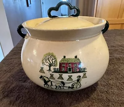 Metlox Poppytrail HOMESTEAD PROVINCIAL Kettle Casserole Dish Bean Pot • $39.99