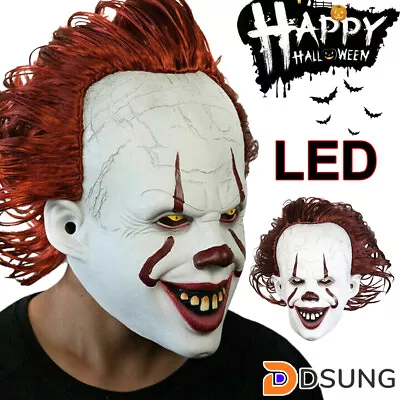 Stephen King's It Mask Pennywise Clown Mask Halloween Party Scary Mask Adults AU • $22.90