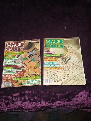 Lot Of 2 Vtg Magic Crochet Magazines April 1989 #59 June 1987 #48  • $8