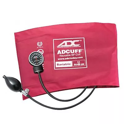 ADC Bariatric Cuff Arm Aneroid Sphygmomanometer Unit 2-Tubes Red 1 Each • $71.91
