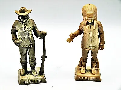 Vintage Marx Tan  Buffalo Bill & Sitting Bull  Figures • $22.99