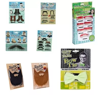 Fake Hipster Beards Moustache Stick On Self Adhesive Novelty Joke Fancy Dress • £6.36