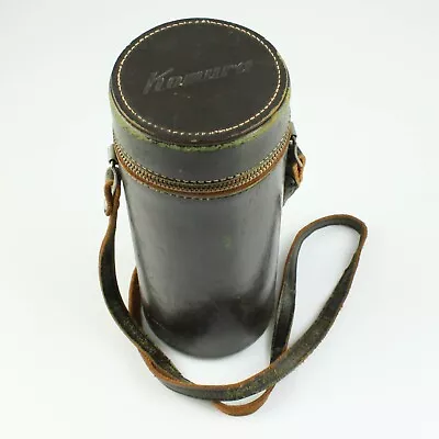 Komura Vintage Leather Zipper Lens Case - Interior 5 3/4  X 2 3/4  • $14.99