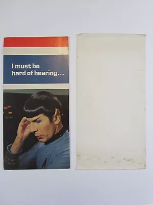 Star Trek Vintage 1976 Random House Card Mr. Spock Hard Of Hearing? Cut-out Ears • $19.99