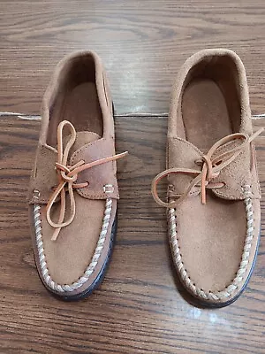Minnetonka Moccasins Suede Leather  Made In Usa  Nice Condition  Size 8 1/2 • $30