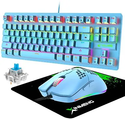 $32.99 • Buy Gaming Keyboard Mouse Set With Mousepad,Mechanical Keypad, Mice For PC Game PS4