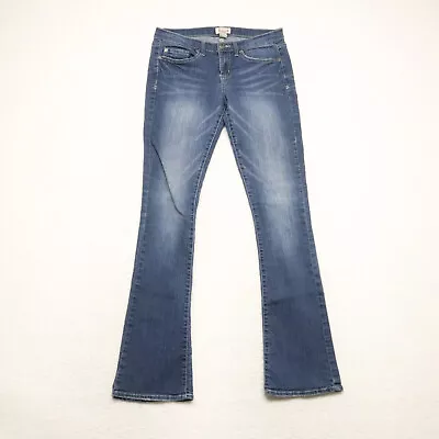Mudd Women's Juniors Size 9 Blue Bootcut Medium Wash Cotton Blend Stretch Jeans • $13.34