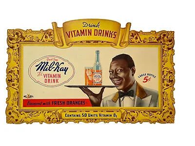 Vintage Rare 1940’s Mil-Kay The Vitamin Drink Advertisement • $500
