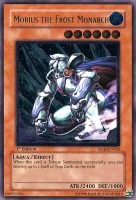 Moderately Played English - 1 X YGO Mobius The Frost Monarch - SOD-EN022 - Ulti • $64.50