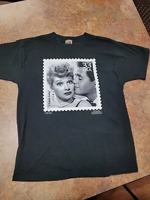 Vintage 1999 I Love Lucy T Shirt Mens Large USPS Postage Stamp Fruit Of The Loom • $25