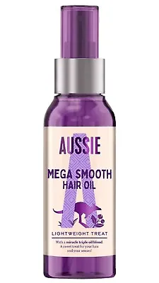 Aussie - Mega Smooth & Repair Hair Oil 100ml Lightweight Treatment • £12.95