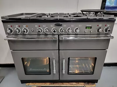 Rangemaster Excel Dual Fuel Range Cooker In Slate Grey With A Chrome Trim 110cm • £1195