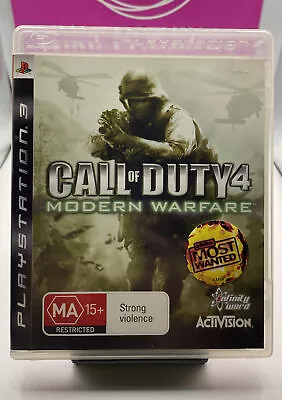 🇦🇺 Call Of Duty 4 Modern Warfare Sony PS3 GAME PLAYSTATION 3 FREEPOST • $9.20