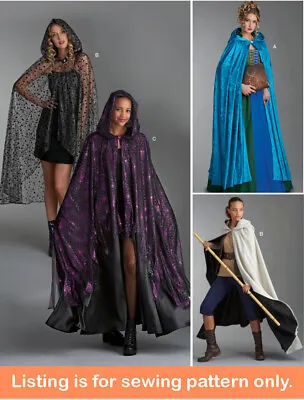 SEWING PATTERN Womens Costume - Cloak Cape Hood Medieval Renaissance Witch 10318 • $8.99